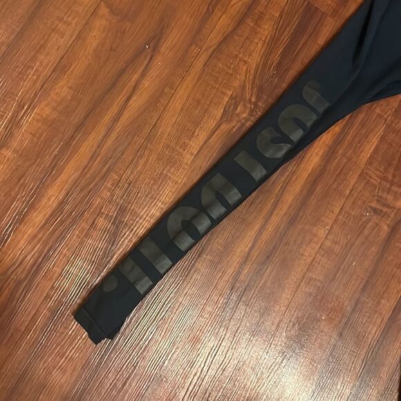Just Do It Small Black Leggings - Workout Leggings - Size Small - Picture 3 of 4